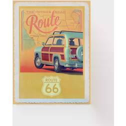 ‎Trademark Global Edward M. Fieldin Route 66 Vintage Travel Wall Decor 36.5x48"