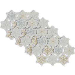 Design Imports Embroidered Snowflake Place Mat Multicolor (48.26x33.02)