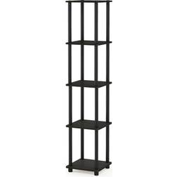 Furinno Turn-N-Tube 5-Tier Corner Square Book Shelf 57.6"