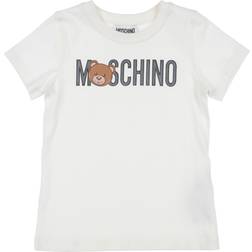 Moschino Kid-Teen Branded T-Shirt Cloud Unisex