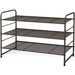 3-Tier Stackable Shoe Rack 26.8x19.5"