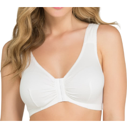 Leading Lady Meryl Front-Close Wire-Free Bra - White
