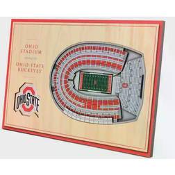 YouTheFan Ohio State Buckeyes 3D StadiumViews Wall Decor 12x8"