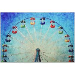 Empire Art Direct Ferris Wheel Glass Wall Art Wall Decor 48x32"