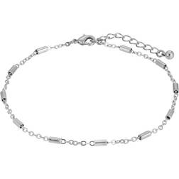 Women's Silver-Tone Chain Anklet Gray