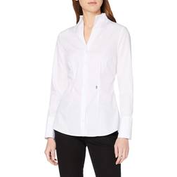 Seidensticker Women's CITY-BLUSE 1/1-LANG Slim Fit Long Sleeve Blouse, (White 1)