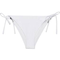 Calvin Klein Women's String Side TIE Cheeky Bikini Bottoms, Pvh Classic White