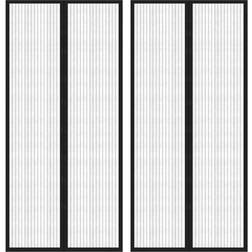 vidaXL Insect Door Curtains with Magnet Blocks Black 210x90cm 2pcs