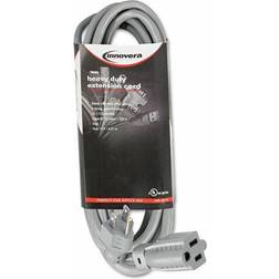 Innovera Indoor Heavy-Duty Extension Cord, 15ft, Gray