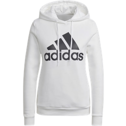 Adidas Women's Loungewear Essentials Logo Fleece Hoodie - White/Black