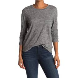 Madewell Long Sleeve Crewneck T-shirt - Heather Pewter