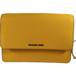 Michael Kors Daniela Gusset Crossbody Leather Bag - Sun Yellow/Gold