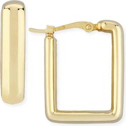 Saks Fifth Avenue Square Hoop Earrings - Gold