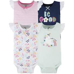 Gerber Baby Girl's Tank Onesies Bodysuits 4-pack - Unicorn (1709050)