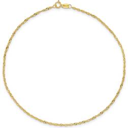 Singapore Chain Anklet - Gold