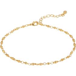 1928 Jewelry Beaded Chain Anklet - Gold