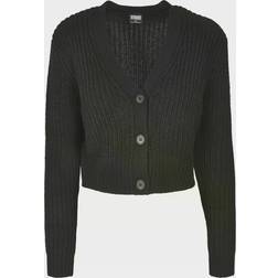 Urban Classics Women's Ladies Short Cardigan, (Black 00007)