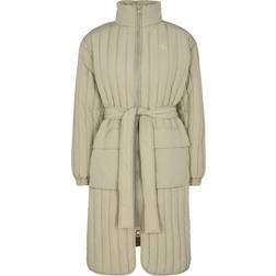 Calvin Klein Waisted Quilted Coat - Light Green