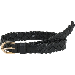 Pieces Avery Braided Slim Belt - Black