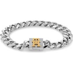 Tommy Hilfiger Monogram Two-Tone Bracelet - Silver/Gold