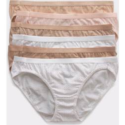 Hanes 6-pk. Ultimate Breathable Cotton Bikini Panties PURPLE/PINK/WHITE