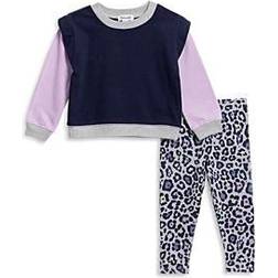 Splendid Girls' Sweet Leopard Leggings & Sweatshirt Set Baby Multi Leopard