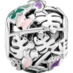 Pandora Jungle Creatures & Leaves Charm - Silver/Multi