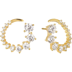 Sif Jakobs Belluno Circolo Earrings - Gold/Transparent