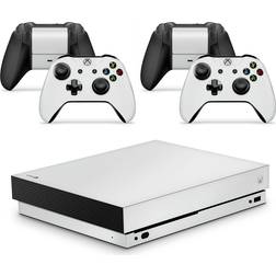 giZmoZ n gadgetZ Xbox One X Console Skin Decal Sticker + 2 Controller Skins - White