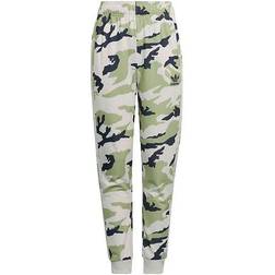 Adidas Junior Camo SST Tracksuit Bottoms - Orbit Grey/Magic Lime/Shadow Navy (HB9434)