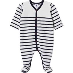 Petit Bateau Dors Bien Bébé Rayé - White/Black Stripes (2073193000)