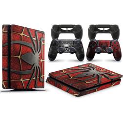 giZmoZ n gadgetZ PS4 Slim Console Skin Decal Sticker + 2 Controller Skins - Spiderman