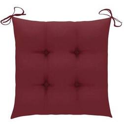 vidaXL 314889 Chair Cushions Red (40x40)