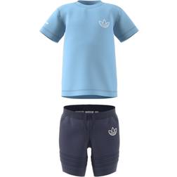 Adidas Kid's SPRT Collection Short and Tee Set - Clear Sky (HE2071)