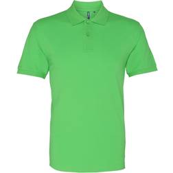 ASQUITH & FOX Men's Plain Short Sleeve Polo Shirt - Lime