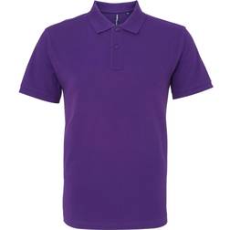 ASQUITH & FOX Men's Plain Short Sleeve Polo Shirt - Purple