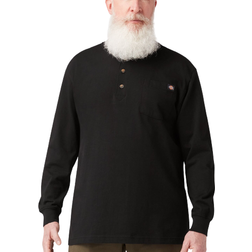 Dickies Heavyweight Henley Long Sleeve T-shirt - Black