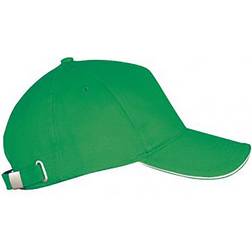 Sol's Long Beach Cap Unisex - Kelly Green/White