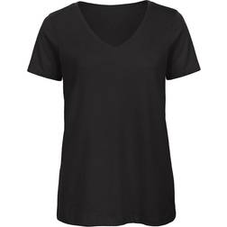 B&C Collection Womens Favourite Organic V-Neck T-shirt - Black