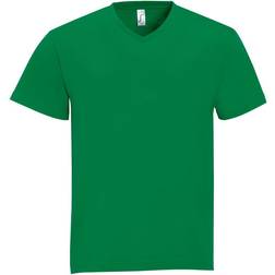 Sols Mens Victory V Neck Short Sleeve T-shirt - Kelly Green