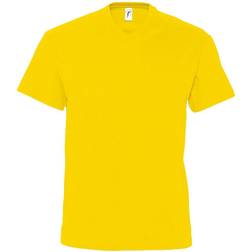 Sols Mens Victory V Neck Short Sleeve T-shirt - Gold