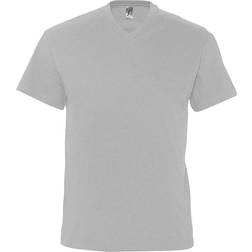 Sols Mens Victory V Neck Short Sleeve T-shirt - Grey Marl