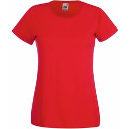 Fruit of the Loom Womens Valueweight Short Sleeve T-shirt 5-pack - Red