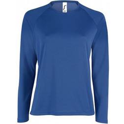 Sols Womens Sporty Long Sleeve Performance T-shirt - Royal Blue