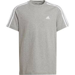 Adidas Junior Essentials 3-stripes T-shirt - Medium Heather Grey/White (HD5972)