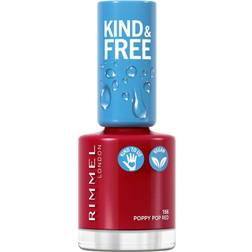 Rimmel Kind & Free Clean Plant Based Nail Polish #156 Poppy Pop Red 8ml