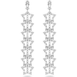 Swarovski Stella Star Clip Earrings - Silver/Transparent