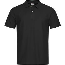 Stedman Mens Cotton Polo Shirt - Black Opal