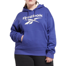 Reebok Women Identity Logo Fleece Pullover Hoodie Plus Size - Bold Purple