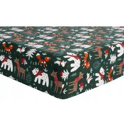 Trend Lab Festive Forest Flannel Fitted Crib Sheet 28x52"